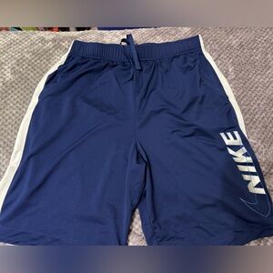 Nike Blue and White Athletic Shorts Lightweight Performance